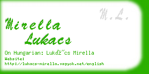 mirella lukacs business card
